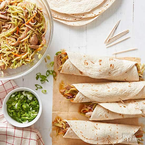 Easy Kid Friendly Slow Cooker Meals Turkey Slaw Wraps